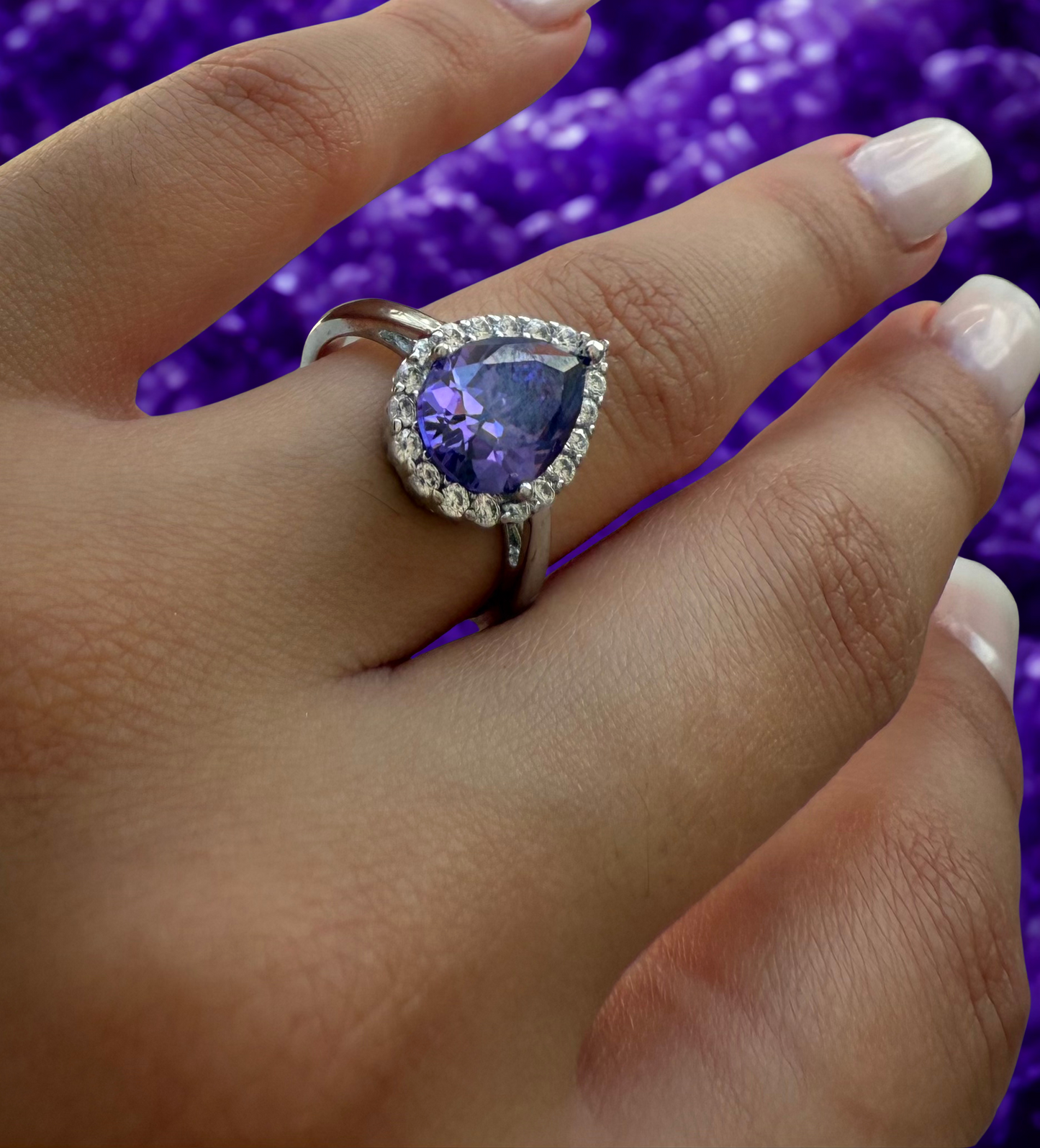 Violet Bloom Ring