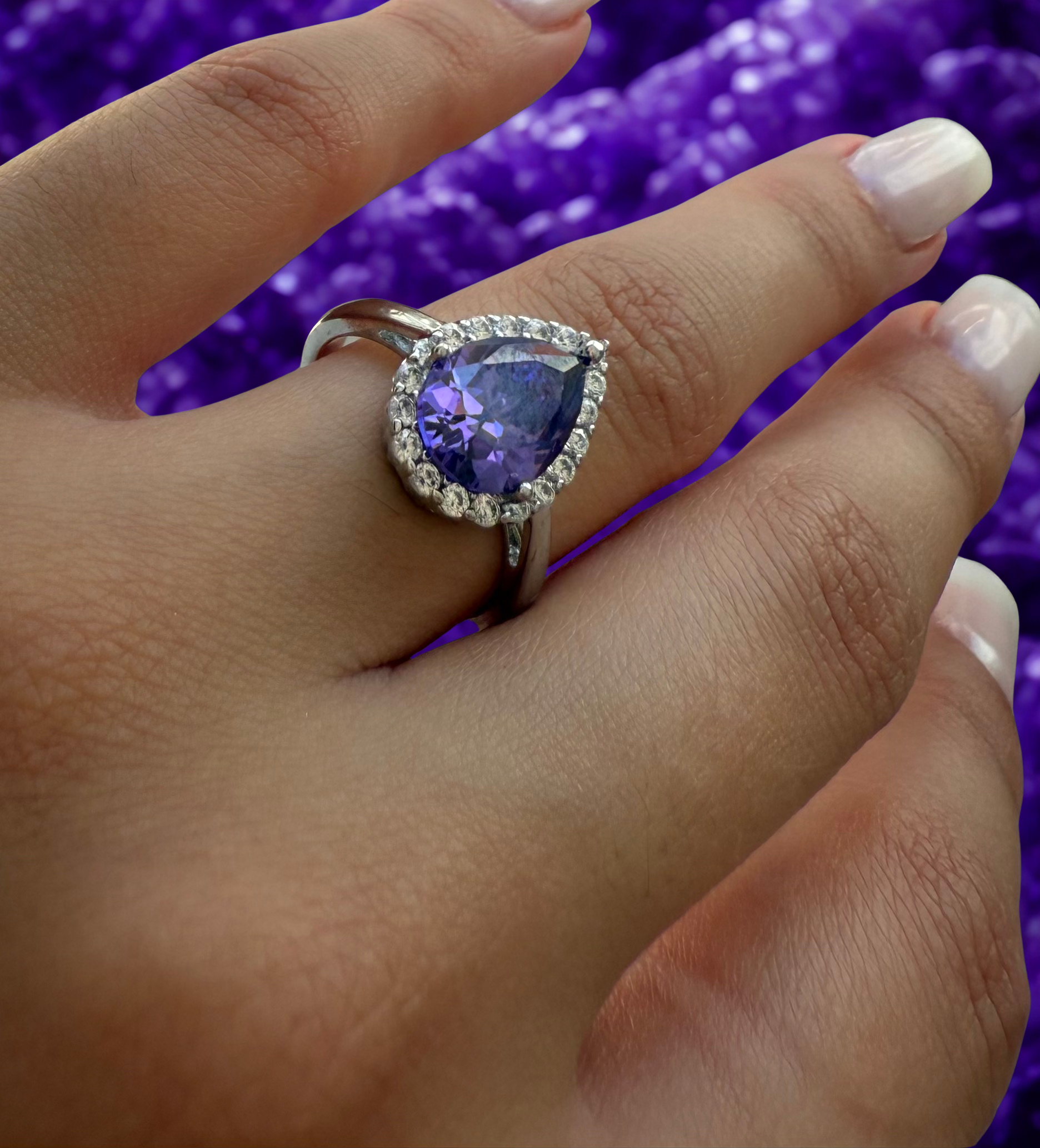 Violet Bloom Ring