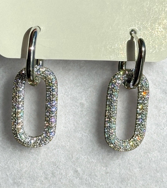 Silver Spark Earrings