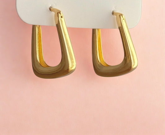 Golden U Hoops