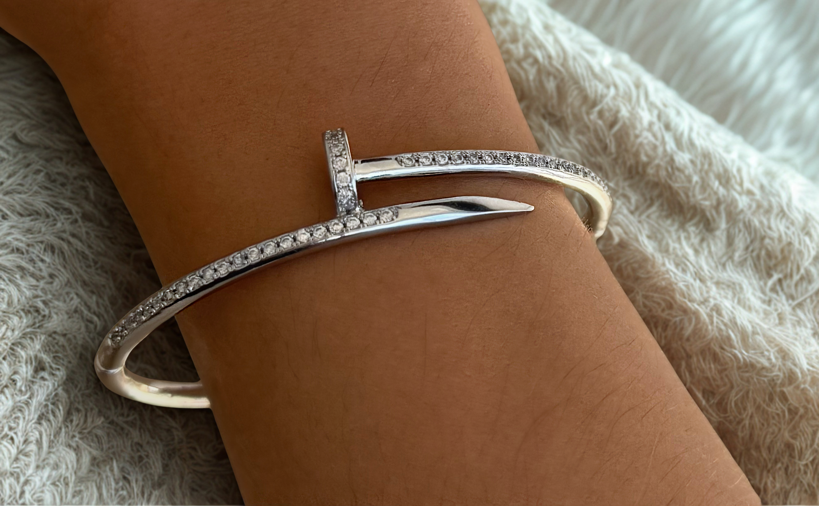 Cartier-Inspired Silver Bracelet
